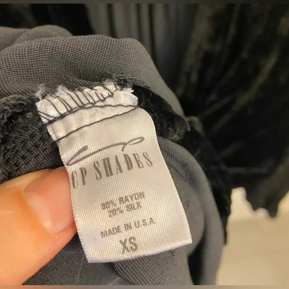 Free People x CP Shades Jacey Black Velvet Mini Dress Extra Small - Picture 7 of 7